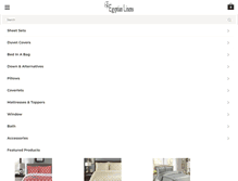 Tablet Screenshot of egyptianlinens.com